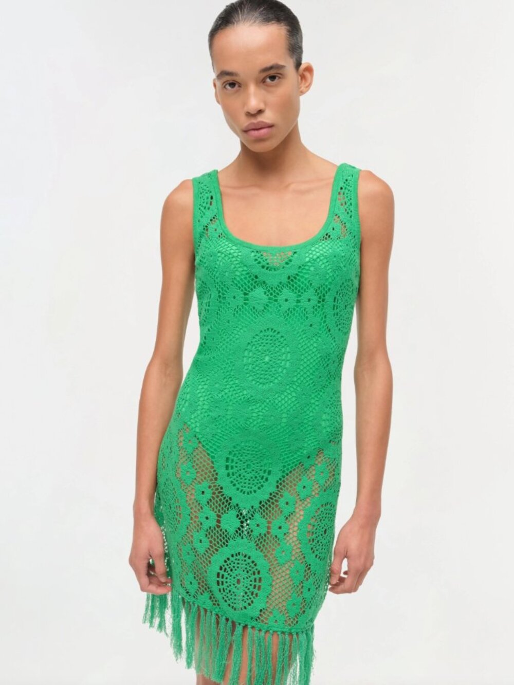 Jonathan Simkhai Solia Lace Mini Dress in Parakeet
